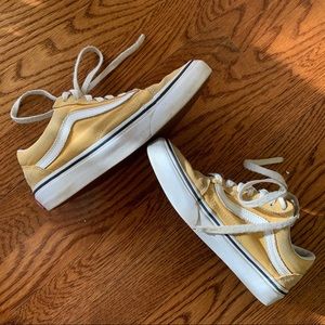 Ochre yellow vans size 6 men’s 4.5